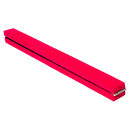 2.4m (8FT) Gymnastics Folding Balance Beam Pink Synthetic Suede