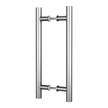 Round 300mm Push Pull Stainless Steel Door Handle Entrance Entry Shower Glass