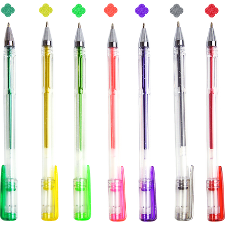 Glitter Gel Pens (100 pack) with 2.5X More Ink - Craft, Kids & Adult Colouring