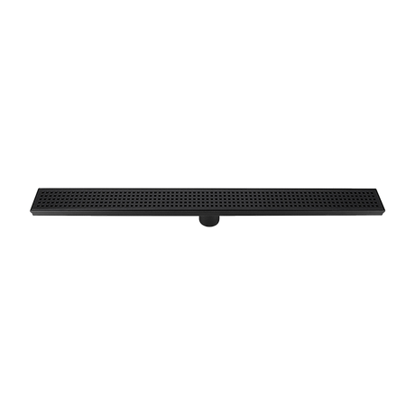 800mm Bathroom Shower Black Grate Drain w/Centre outlet Floor Waste