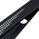 800mm Bathroom Shower Black Grate Drain w/Centre outlet Floor Waste