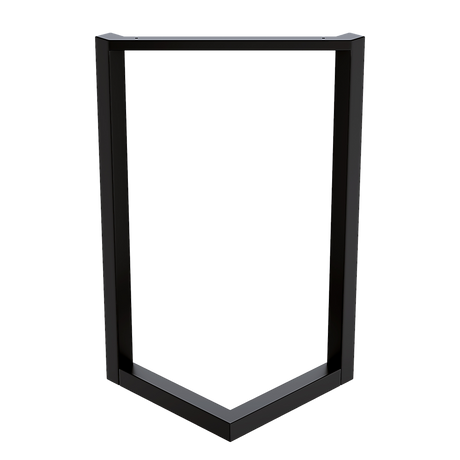 V Shaped Table Bench Desk Legs Retro Industrial Design Fully Welded - Black