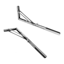 2x 20" Stainless Steel Folding Table Bracket Shelf Bench 50kg Load Heavy Duty