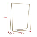 Gold Clothing Retail Shop Commercial Garment Display Rack