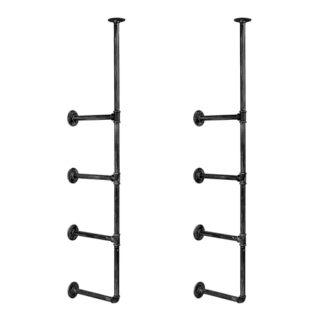 Wall Shelves Display Bookshelf Industrial DIY Pipe Shelf Rustic Brackets