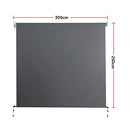 Retractable Straight Drop Roll Down Awning Garden Patio Screen 3.0X2.5M