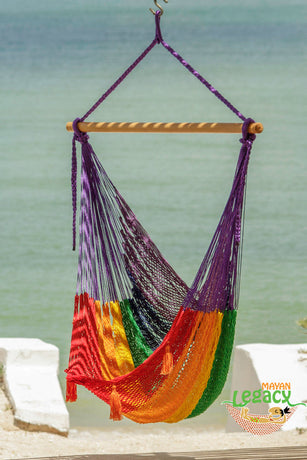 Mexican Hammock Swing Chair Rainbow