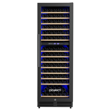 Devanti Wine Cooler Fridge Compressor Cellar Chiller Commercial Home 154 Bottles