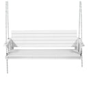 Gardeon Porch Swing Chair with Chain Outdoor Furniture 3 Seater Bench Wooden White