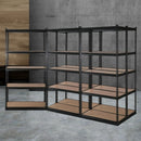 5x1.8M 5-Shelves Steel Warehouse Shelving Racking Garage Storage Rack Black