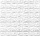 3D Wallpaper Tiles 70 x 77cm White Brick 10pcs