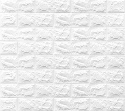 3D Wallpaper Tiles 70 x 77cm White Brick 10pcs