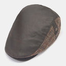 Men Newsboy Hats Color Lattice Stripe Splicing Fashion Casual Berets Cabbie Hat