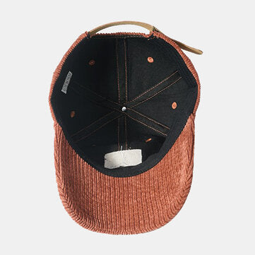 Unisex Baseball Cap Solid Color Letter Patch Dome All-match Warmth Driving Hat