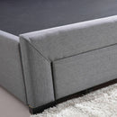 Levede Bed Frame Double King Fabric With Drawers Storage Wooden Mattress Grey