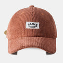Unisex Baseball Cap Solid Color Letter Patch Dome All-match Warmth Driving Hat