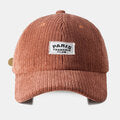 Unisex Baseball Cap Solid Color Letter Patch Dome All-match Warmth Driving Hat