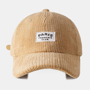 Unisex Baseball Cap Solid Color Letter Patch Dome All-match Warmth Driving Hat