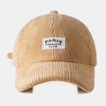 Unisex Baseball Cap Solid Color Letter Patch Dome All-match Warmth Driving Hat