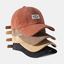Unisex Baseball Cap Solid Color Letter Patch Dome All-match Warmth Driving Hat