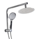 Rain Shower Head Set Silver Round Brass Taps Mixer Handheld High Pressure 8"