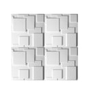 12Pcs 3D PVC Wall Panels EcoFriendly Paintable Home Background Decor 50x50cm