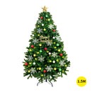 Christmas Tree Kit Xmas Decorations Colorful Plastic Ball Baubles with LED Light 1.5M Type2