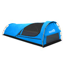 Mountview Double Swag Camping Swags Canvas Dome Tent Hiking Mattress Blue