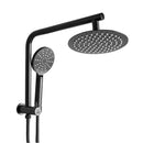 Rain Shower Head Set Black Round Brass Taps Mixer Handheld High Pressure 8"