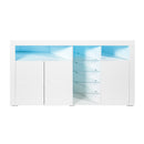 Levede Buffet Sideboard Storage Modern High Gloss Cabinet Cupboard White