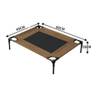 PaWz Heavy Duty Pet Bed Trampoline Dog Puppy Cat Hammock Mesh  Canvas S Tan