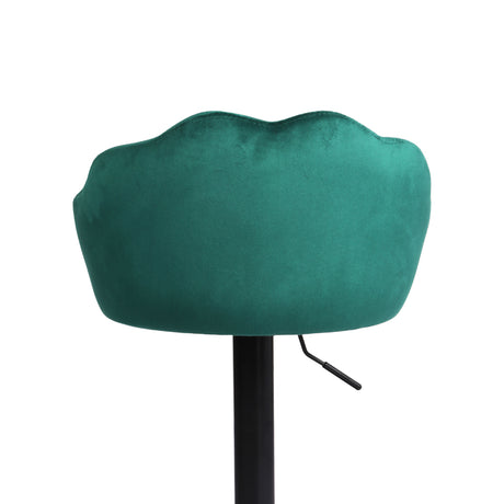 Levede 2x Bar Stools Kitchen Gas Lift Stool Chair Swivel Barstools Velvet Green