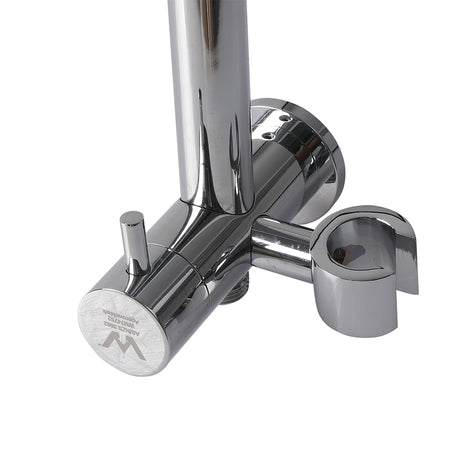 Rain Shower Head Set Silver Round Brass Taps Mixer Handheld High Pressure 8