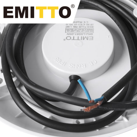 EMITTO 12-32V 35W Resin Filled Underwater Swimming Pool LED Light RGB Spa Lamp