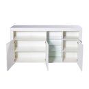 Levede Buffet Sideboard Storage Modern High Gloss Cabinet Cupboard White