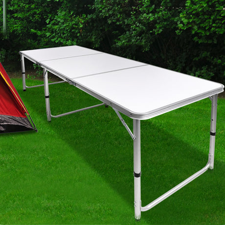 Folding Camping Table Aluminium Portable Picnic Outdoor Foldable Tables 180cm