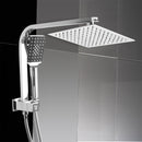 Rain Shower Head Set Silver Square Brass Taps Mixer Handheld High Pressure
