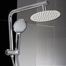 Rain Shower Head Set Silver Round Brass Taps Mixer Handheld High Pressure 8"