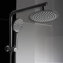Rain Shower Head Set Black Round Brass Taps Mixer Handheld High Pressure 8"