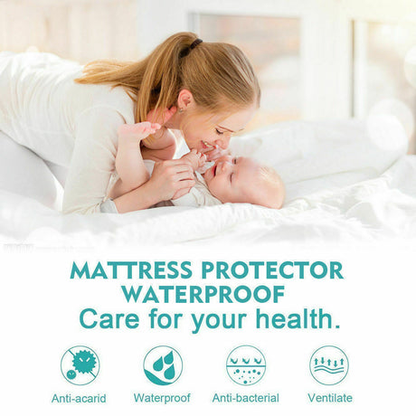 DreamZ Fitted Waterproof Bed Mattress Protectors Covers Single