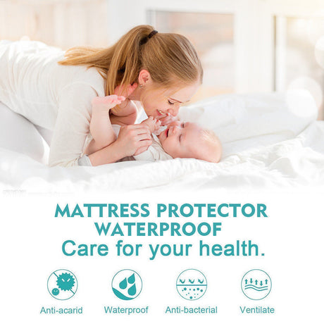 DreamZ Fitted Waterproof Bed Mattress Protectors Covers King Single
