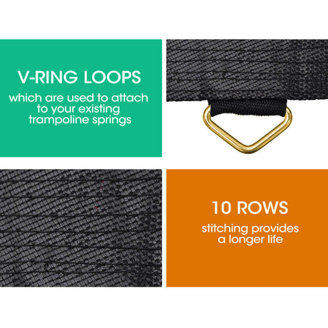 10 FT Kids Trampoline Pad Replacement Mat Reinforced Outdoor Round Spring Cover
