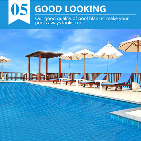 9.5x5M Real 400 Micron Solar Swimming Pool Cover Outdoor Blanket Isothermal