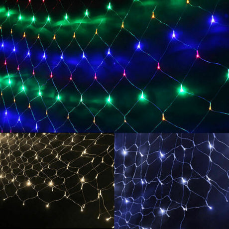 320LED Fairy Lights Net Mesh Curtain Wedding Party XMAS Tree D?cor Multi Colour