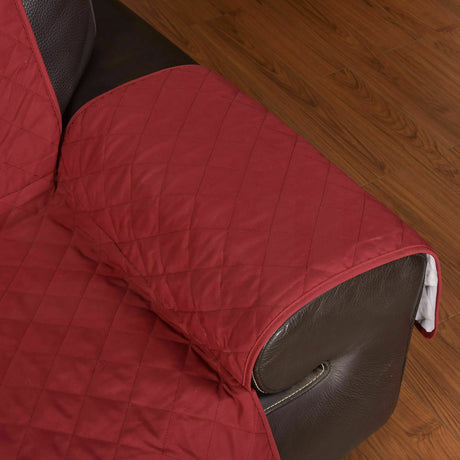 1 Seater Couch Sofa Cover Removable Quilted Slipcover Pet Kids Protector With Strap